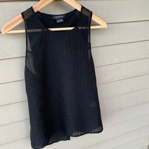 Sheer black textured top
